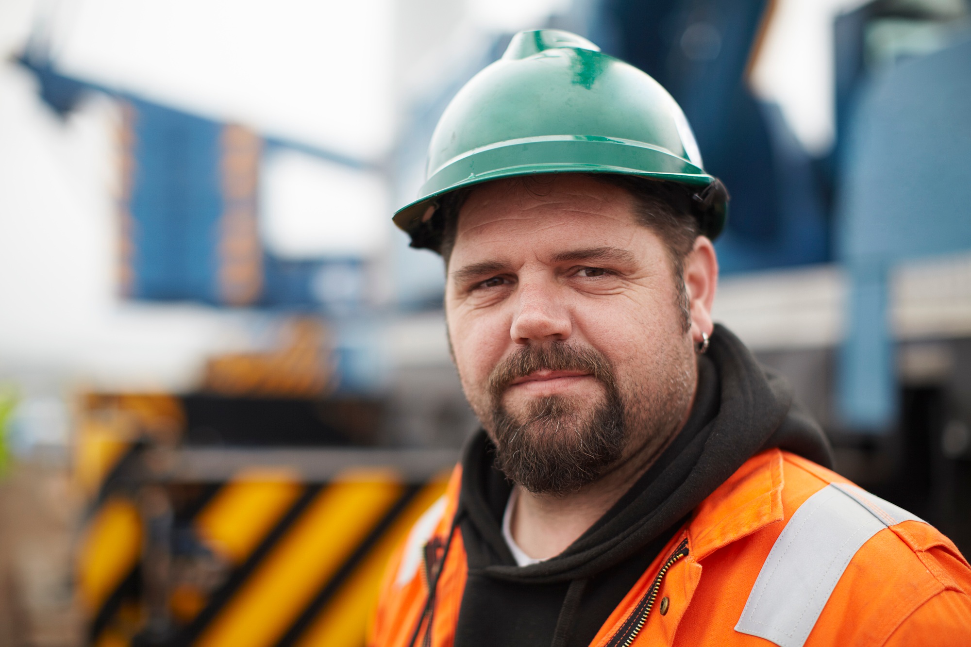 Portrait of engineer at wind farm